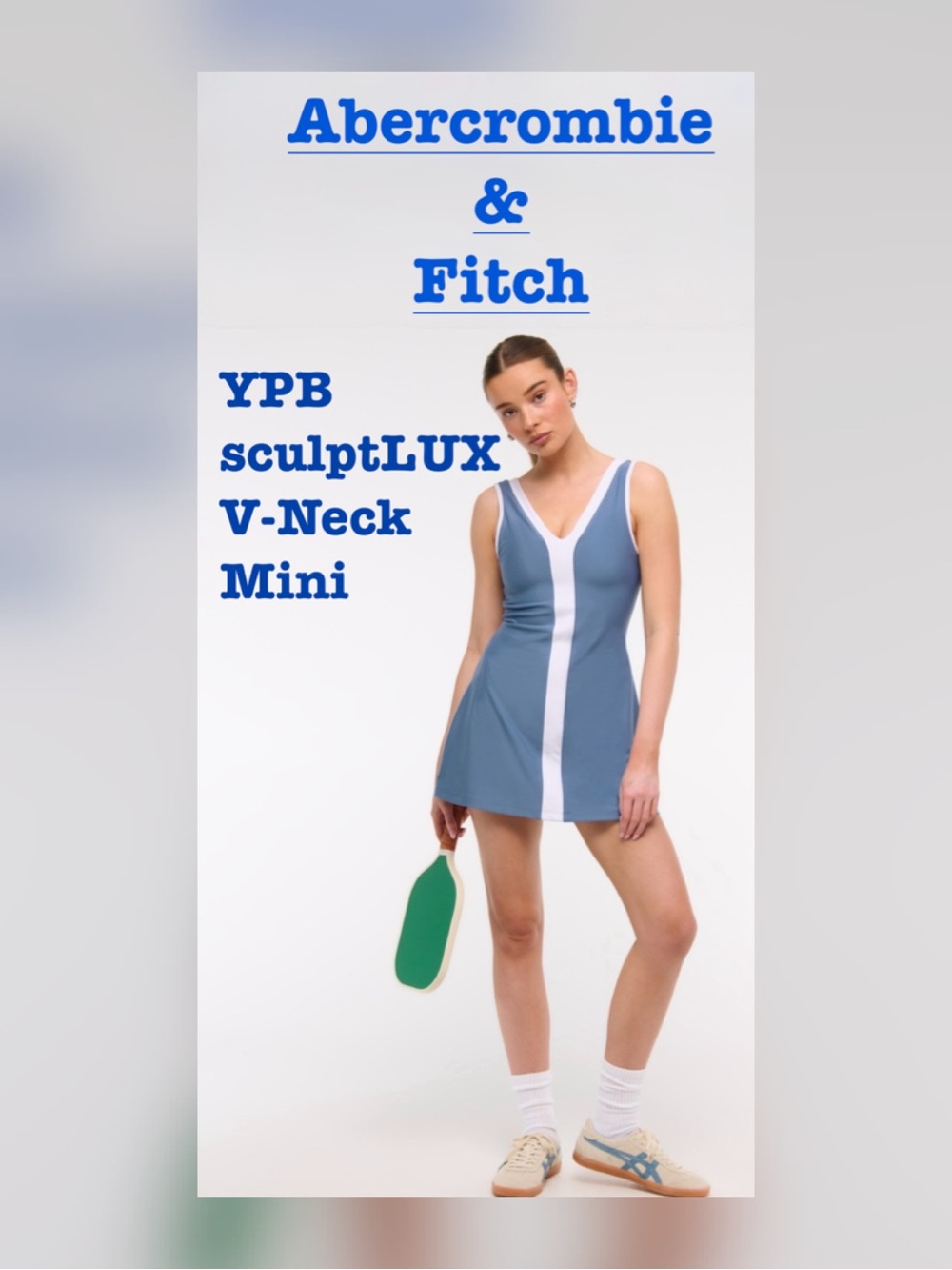 Abercrombie & Fitch YPB Sculpt Lux V-Neck Mini Dress